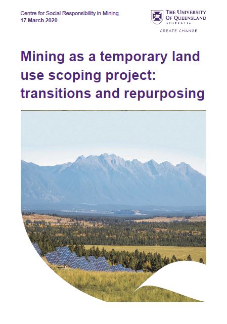 Mining as a temporary land use scoping project: transitions and repurposing