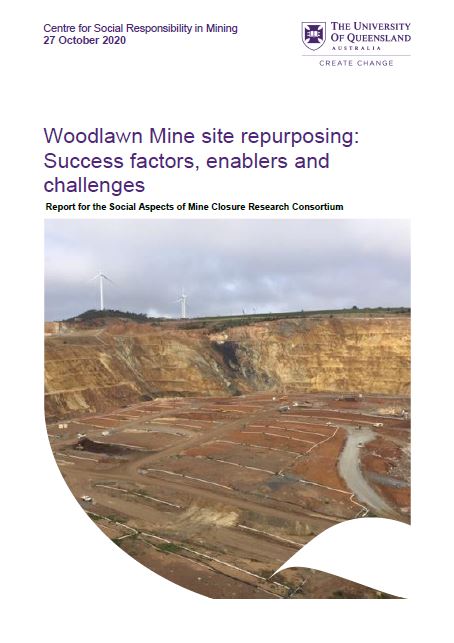 Woodlawn Mine site repurposing: Success factors, enablers and challenges