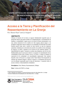 Acceso a la Tierra y Planificacion del Reasentamiento en La Granja