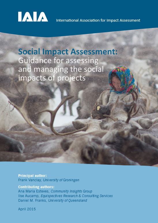 Social impact assessment: guidance for assessing and managing the social impacts of projects