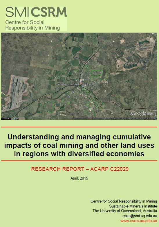 Understanding and managing cumulative impacts of coal mining and other land uses in regions with diversified economies