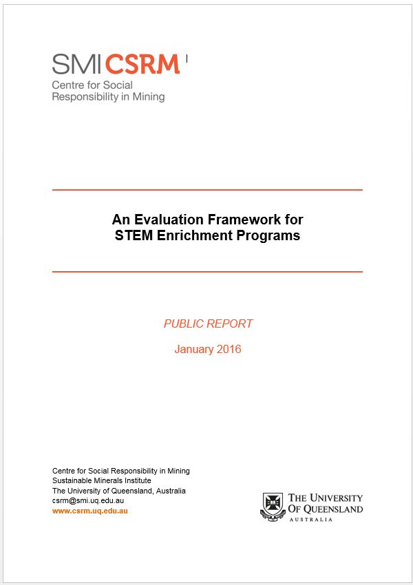 An evaluation framework for STEM enrichment programs