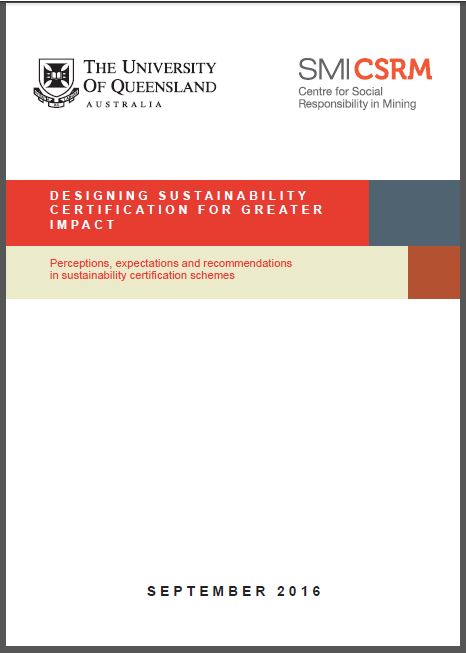 Designing sustainability certification for greater impact: perceptions, expectations and recommendations in sustainability certification schemes