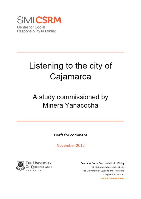 Listening to the city of Cajamarca